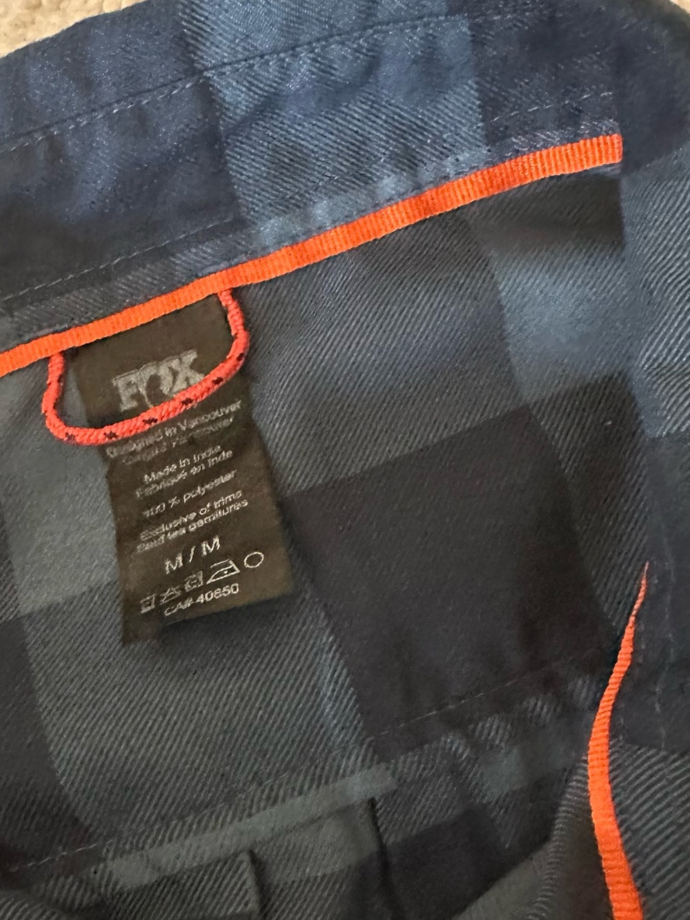 Fox Buffalo Check Slate Blue Snap-Down Everyday Long Sleeve Flannel Shirt-Med - Picture 3 of 9